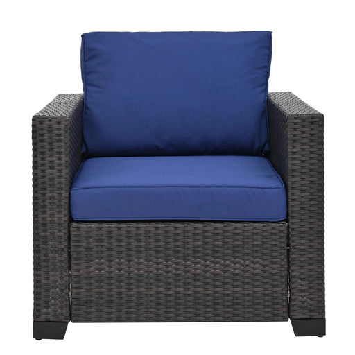 10 Piece PE Rattan Patio Furniture Set, Sectional Sofa Set, Outdoor Patio Furniture Set With Cushions & Tempered Glass Coffee Table Default -DTYStore