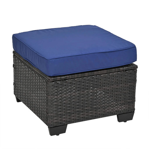 10 Piece PE Rattan Patio Furniture Set, Sectional Sofa Set, Outdoor Patio Furniture Set With Cushions & Tempered Glass Coffee Table Default -DTYStore