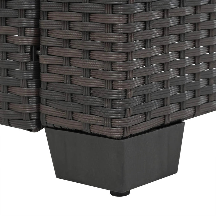 10 Piece PE Rattan Patio Furniture Set, Sectional Sofa Set, Outdoor Patio Furniture Set With Cushions & Tempered Glass Coffee Table Default -DTYStore