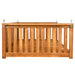 Patio Minimalist Twin Size Garden Swing Bed Wood Porch Swing with Ropes for Backyard, Safe Sloped Design, Teak - DTYStore