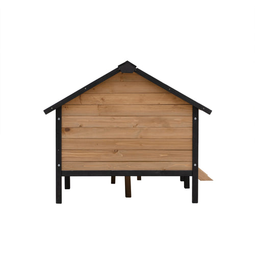 Outdoor Large Wooden Cabin House Style Wooden Dog Kennel with Porch - Image 7