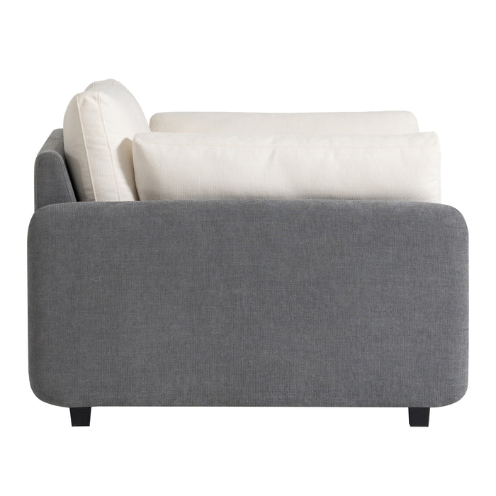50*43" Oversized Chenille Single Sofa Chair,Wide and Deep Seat Accent Chair,Modern Upholstered Comfy Armchair,Color Blocking Couch Lounge with Pillows for Living Room,Apartment,Bedroom,3 Colors