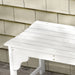 Outsunny Wooden Garden Bench, Outdoor Park Bench with Slatted Seat, Backless Front Porch Bench with Curved Seat for Conservatory, Garden, Poolside, Deck, White - DTYStore