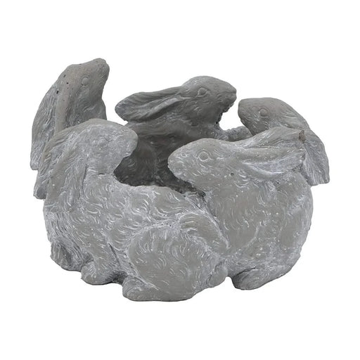 10x8x6.5' 5 Bunny Cement Planter Default -DTYStore