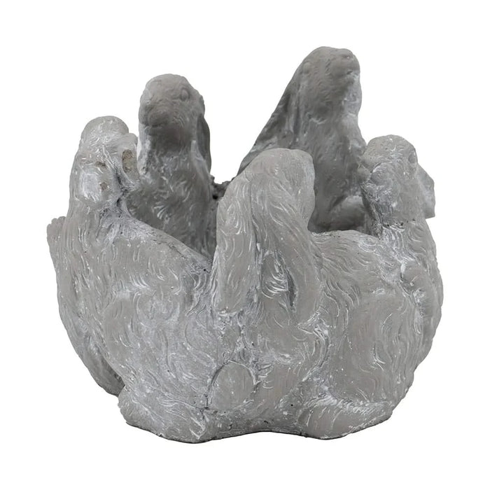 10x8x6.5' 5 Bunny Cement Planter Default -DTYStore