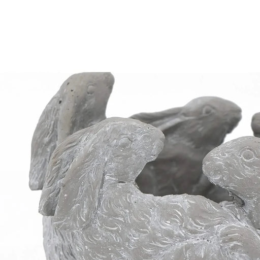 10x8x6.5' 5 Bunny Cement Planter Default -DTYStore