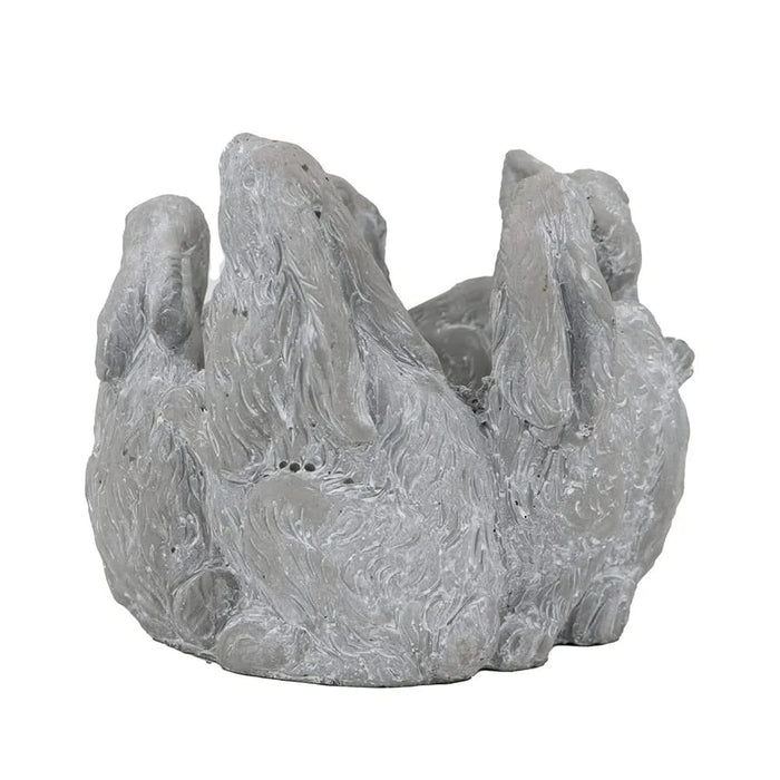 10x8x6.5' 5 Bunny Cement Planter Default -DTYStore