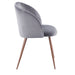 Fran Contemporary Dining/Accent Chair in Walnut with Grey Velvet by LumiSource - Set of 2 - DTYStore
