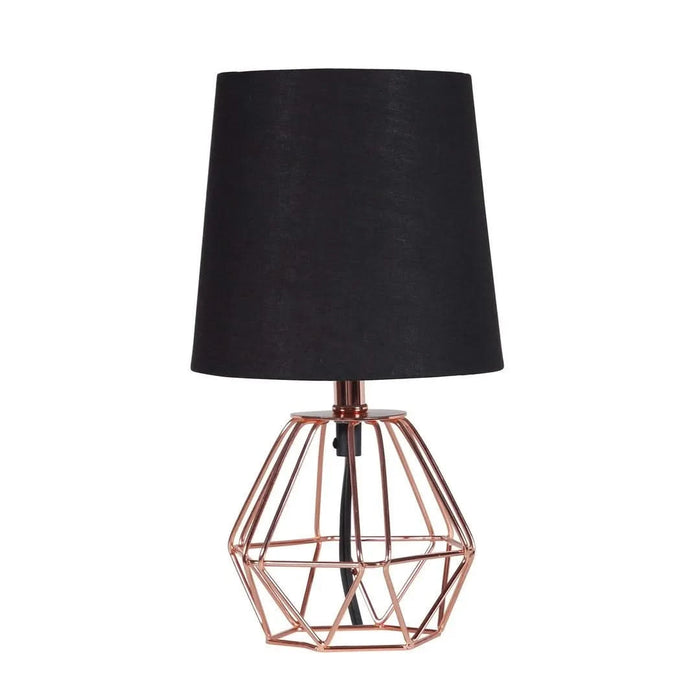 11.25' Copper Metal Table Lamp 'Wesley Geometric', Copper Default -DTYStore