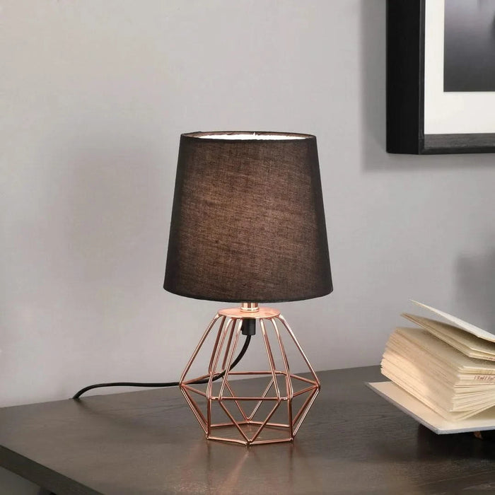 11.25' Copper Metal Table Lamp 'Wesley Geometric', Copper Default -DTYStore