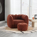 Soft Bean Bag Chair with High Resilient Foam(Chips)for living room and bedroom,Comfortable Square Lazy Sofa with Footstool, Cover for Adults to Gaming, Reading, and Watching TV - DTYStore