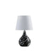 11.5' In Modern Black Seashell Swirl Pattern Mini Polyresin Table Lamp Default -DTYStore