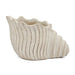 11.5x7x7' Sand and Cement Nautilus Shell Planter with Textured Beige Finish Default -DTYStore