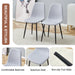 Comfortable Linen-Cotton Dining Chair Set - Four Pieces in Light Gray.Integrated Seat and Backrest,Linen-Cotton Material,Modern Home Matching. - DTYStore