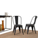 Fletcher - Metal Dining Side Chair (Set of 2) - Distressed Black / Copper - DTYStore