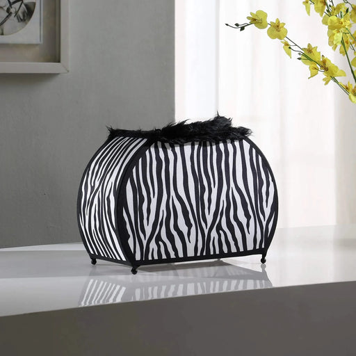 11.75' In Zebra Animal Print Purse W/ Black Faux Handle Table Lamp Default -DTYStore
