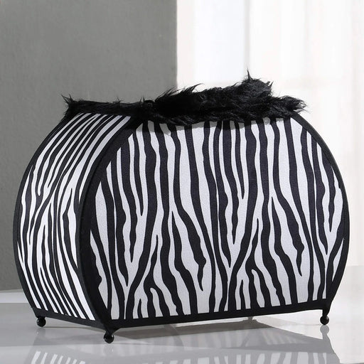 11.75' In Zebra Animal Print Purse W/ Black Faux Handle Table Lamp Default -DTYStore