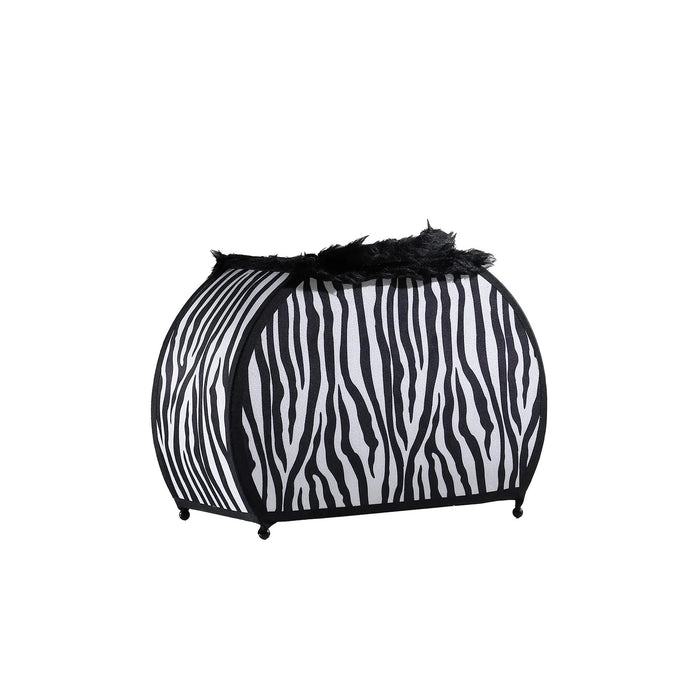 11.75' In Zebra Animal Print Purse W/ Black Faux Handle Table Lamp Default -DTYStore