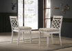 Havanna Set of 2 Off White 19' Wide Contemporary Fabric Chair with Cushion - DTYStore
