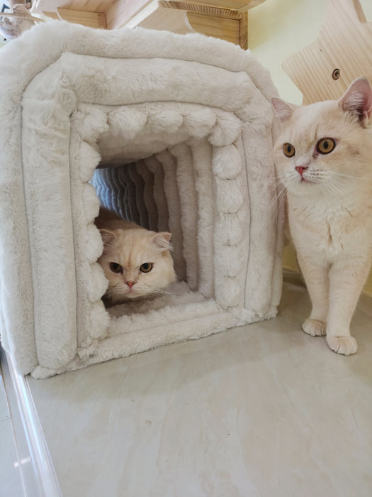 Ottoman Storage Bench Pet Supplies Corduroy Bench Cat's nest to hide For the Living Room, Entryway and Bedroom