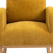 Rocking Chair, Modern Glider Chair, Recliner Armchair with Wood Legs and Side Pocket, Nursery Rocking Accent Chair with High Back for Living Room Bedroom (Mustard Yellow linen) - DTYStore