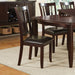 Simple Contemporary Set of 2 Side Chairs Brown Finish Dining Seating Cushion Chair Unique Design Kitchen Dining Room Faux Leather Seat - DTYStore