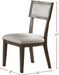 Contemporary Solid wood & Veneer Dining Room Chairs 2pcs Chair Set Cream Cushion Seat back - DTYStore