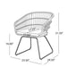 TERRY CHAIR,2PCS with 2 Cushions,Gray - DTYStore