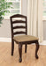 Transitional Contemporary Dark Walnut Finish Set of 2pc Dining Chairs Solid wood Kitchen Dining Room Furniture Ladder back Side Chairs - DTYStore