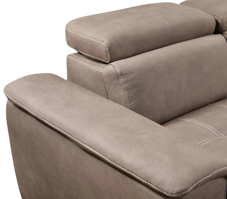 128'Sofa U Shaped Sectional Couch with Ottomans Reversible Modular Sofa 7 Seater Couch with Storage Seat,Living Room Furniture Sofa Sets with Adjustable Headrest, Brown Default -DTYStore