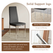 Modern Style Dining Chairs Set of 6 in Black, Essential for Minimalist Homes.Meeting Family Dining Needs,PU Material Seat,Silver Metal Legs,Blending into Various Home Environments.W1151107275 - DTYStore
