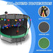 12FT Recreational Kids Trampoline with Safety Enclosure Net & Ladder and flag parts ,Outdoor Recreational Trampolines Default -DTYStore