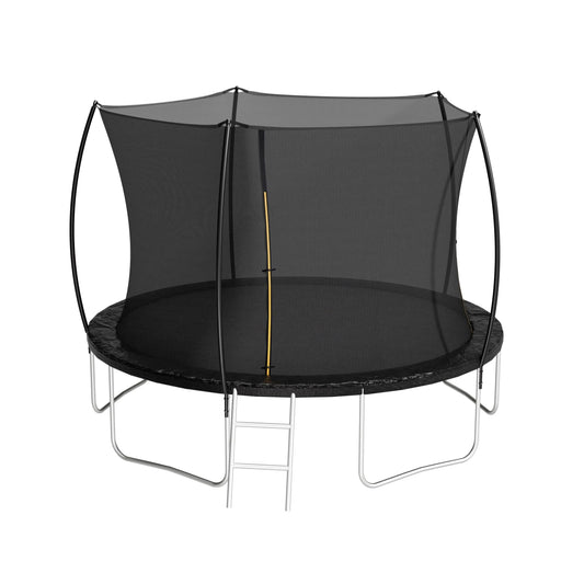 12FT Trampoline (Double-side color pad) ,  Trampoline for Kids and Adults with Enclosure Net and Ladder,Curved fence pole - DTY Store