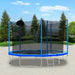 12FT Trampoline for Adults & Kids with Basketball Hoop, Outdoor Trampolines w/Ladder and Safety Enclosure Net for Kids and adults Default -DTYStore