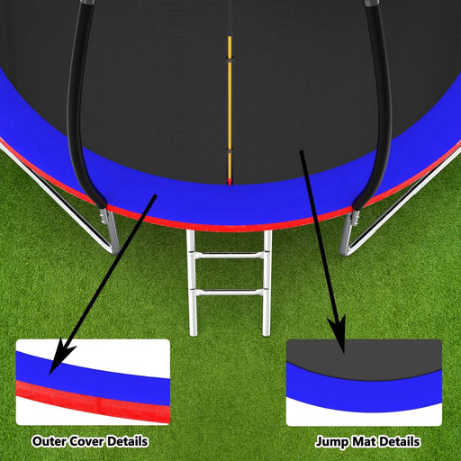 12FT Trampoline with Enclosure - Recreational Trampolines with Ladder, ASTM Approval Outdoor Trampoline for Kids - DTY Store