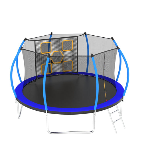 12FT Trampoline with Enclosure - Recreational Trampolines with Ladder, ASTM Approval Outdoor Trampoline for Kids- DTY Store