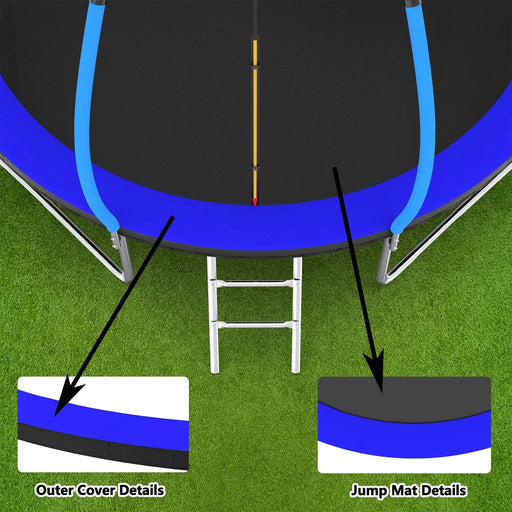 12FT Trampoline with Enclosure - Recreational Trampolines with Ladder, ASTM Approval Outdoor Trampoline for Kids - DTY Store