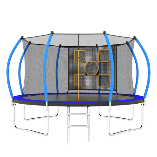 12FT Trampoline with Enclosure - Recreational Trampolines with Ladder, ASTM Approval Outdoor Trampoline for Kids Default -DTYStore