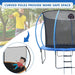 12FT Trampoline with Enclosure - Recreational Trampolines with Ladder and Anti Rust Coating, Pumpkin-shaped Trampoline with Slide and Basket Board, ASTM Approval Outdoor Trampoline for Kids Default -DTYStore