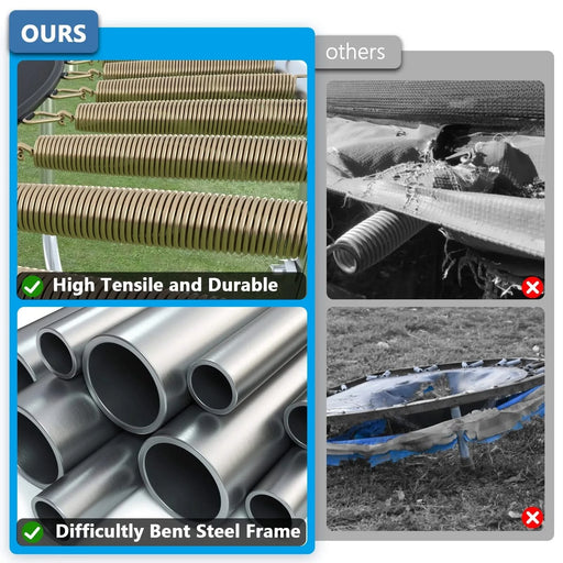 12 FT TRAMPOLINE INSIDE SAFETY NET WITH BASKETBALL HOOP Default -DTYStore