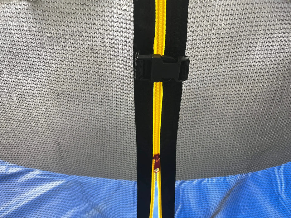 12 FT TRAMPOLINE OUTSIDE SAFETY NET WITH BASKETBALL HOOP Default -DTYStore