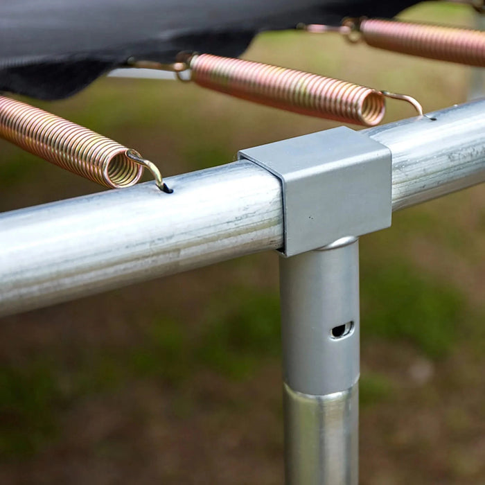 12 FT TRAMPOLINE OUTSIDE SAFETY NET WITH BASKETBALL HOOP Default -DTYStore