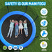 12 FT TRAMPOLINE OUTSIDE SAFETY NET WITH BASKETBALL HOOP Default -DTYStore