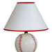 12' Tall Ceramic Table Lamp, Baseball Shaped, Linen Shade Default -DTYStore