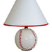 12' Tall Ceramic Table Lamp, Baseball Shaped, Linen Shade Default -DTYStore