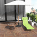 Outsunny Folding Chaise Lounge Chair, Pool Sun Tanning Chair, Outdoor Lounge Chair with Reclining Back, Breathable Mesh Seat, Headrest for Beach, Yard, Patio, Green - DTYStore