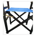 Folding Chair Wooden Director Chair Canvas Folding Chair Folding Chair 2pcs/set populus + Canvas (Color : Blue) - DTYStore