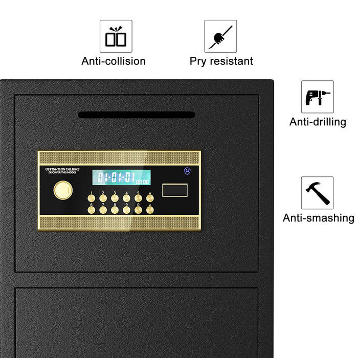 Large Double-door Coin-operated Safe,Digital Security Safe with Fireproof and Waterproof Bag,5.0 Cubic Feet Safe Box with Hidden Code Function for Home,Office and Hotel - DTYStore