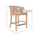Handcrafted Rattan Counter Stool 25' H - DTYStore