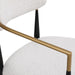 Barstools Set of 2, Counter Height Upholstered Bar Stools with Backs and Iron Legs for Kitchen Island, Beige Fabric Seating 260LBS Weight Capacity - DTYStore